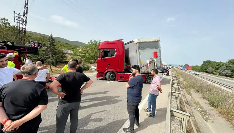 Seyir Halindeyken Arı Soktu, Olay Yerinde Trafik Kilitlendi!
