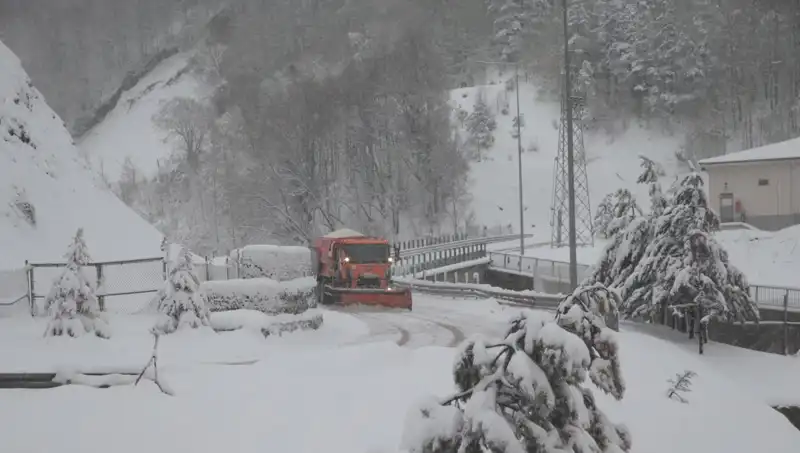 Bolu Dağı'nda Dört Mevsim Güzelliği: Kar Yağışı Doğayı Beyaza Bürüdü