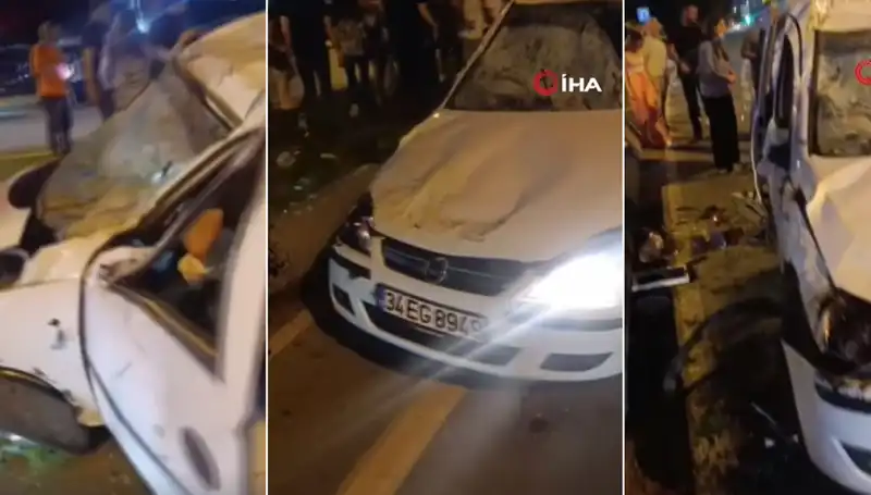 İstanbul'da Sahil Yolunda Şans Eseri Ucuz Atlatılan Kaza