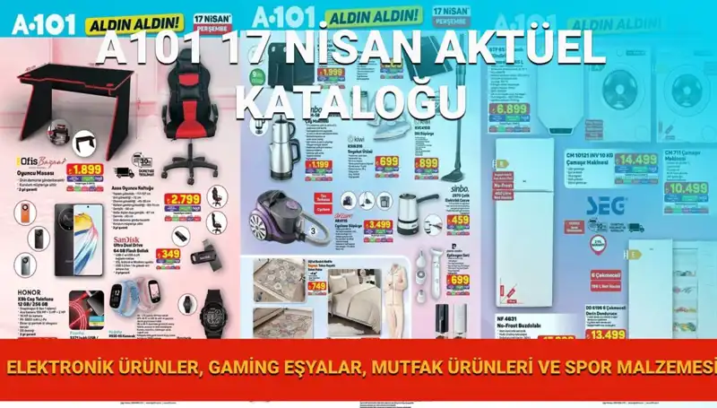 A101 Market'ten 17 Nisan'da Yılın Fırsatları: Oyuncu Koltuğu ve Daha Fazlası!